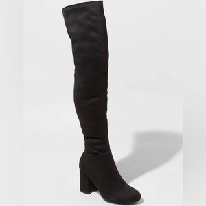 A New Day Women’s Over The Knee Heeled Boots, Black, Size 9M